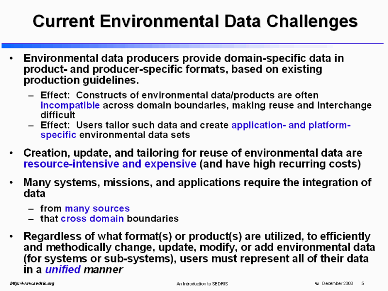 Current Environmental Data Challenges